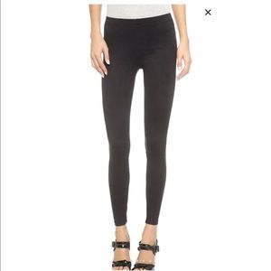 Faux Suede Black Leggings - David Lerner